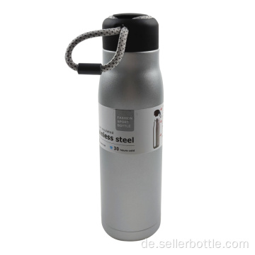 550 ml Edelstahl-Vakuumflasche mit tragbarem Seil